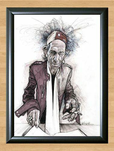 Keith Richards The Rolling Stones Pop Art Print Poster Photo Picture A3