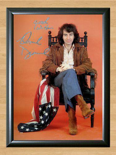 Neil Leslie Diamond Signed Autographed Photo Poster Print Memorabilia A3