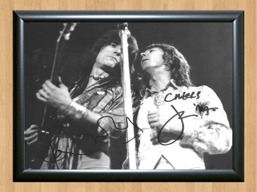 Ronnie Wood Jeff Beck Group Faces Signed Autographed Photo Poster Print Memorabilia A3