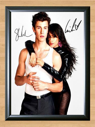 Shawn Mendes Camila Cabello Signed Autographed Photo Poster Print Memorabilia A3