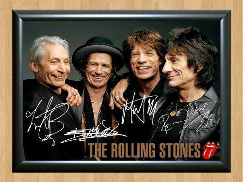 The Rolling Stones Mick Jagger Wood Signed Autographed Photo Poster Print Memorabilia A3