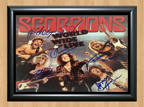 The Scorpions Hello Josephine Signed Autographed Photo Poster Print Memorabilia A3