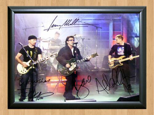 U2 The Joshua Tree Signed Autographed Photo Poster Print Memorabilia A3