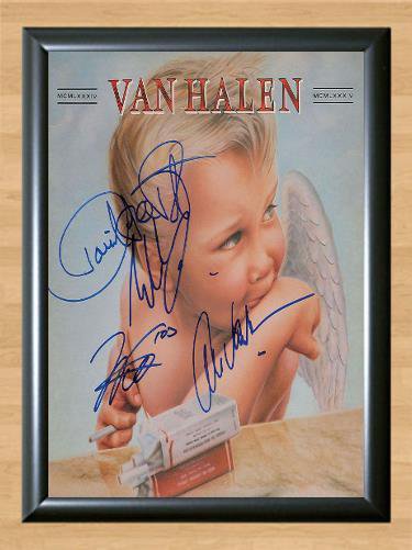 Van Halen Eddie Michael Anthony Signed Autographed Photo Poster Print Memorabilia A3
