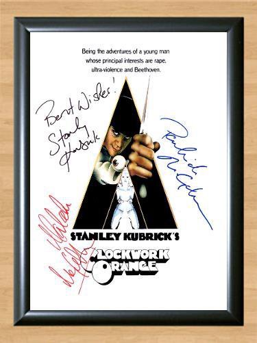 A Clockwork Orange Cast Signed Autographed Photo Poster Print Memorabilia A3