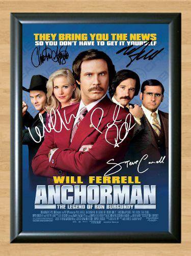 Anchorman Will Ferrell Steve Paul Rudd Signed Autographed Photo Poster Print Memorabilia A3