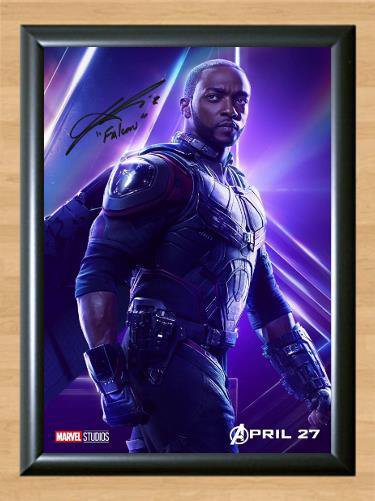 Avengers Infinity War Falcon Anthony Mackie Signed Autographed Photo Poster Print Memorabilia A3