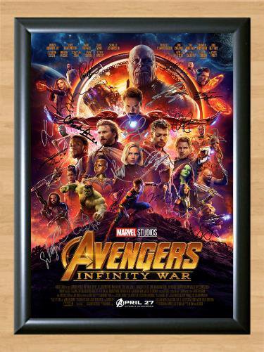 Avengers Infinity War Marvel Cast Signed Autographed Photo Poster Print Memorabilia A3