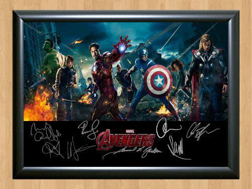 Avengers Marvel Hero Signed Autographed Photo Poster Print Memorabilia A3