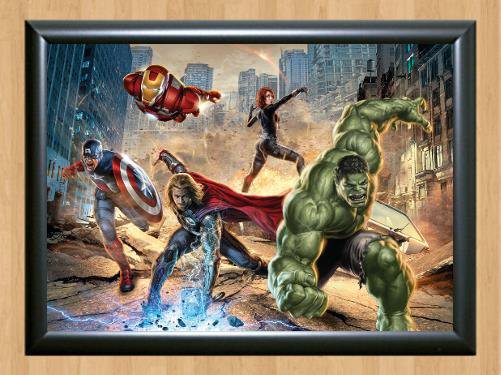 Avengers Marvel Heroes Black Widow Hulk Iron Man Decor Art  Print Photo Poster A3
