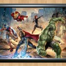 Avengers Marvel Heroes Black Widow Hulk Iron Man Decor Art  Print Photo Poster A3