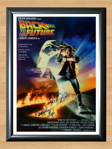 Back to the Future Michael J. Fox Cast Signed Autographed Photo Poster Print Memorabilia A3