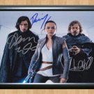 Daisy Ridley Mark Hamill Adam Driver Star Wars Signed Autographed Photo Poster Print Memorabilia A3