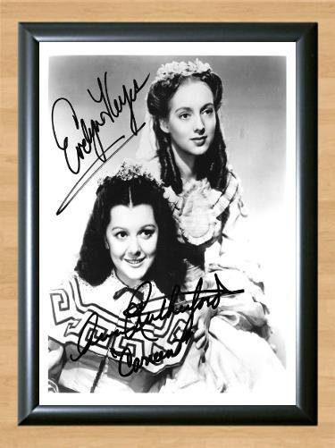 Gone with the Wind Evelyn Keyes Ann Rutherford Signed Autographed Photo Poster Print Memorabilia A3