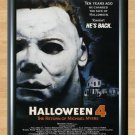Halloween 4 The Return of Michael Myers  Horror Party Wall  Poster Print A3