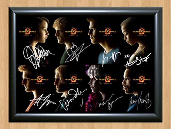 Hunger Games Cast x8 Signed Autographed Photo Poster Print Memorabilia A3