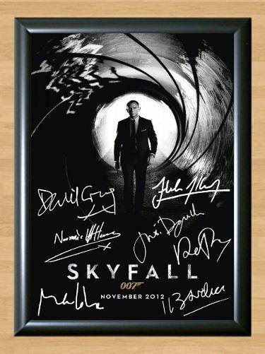 James Bond Skyfall Cast Daniel Craig Signed Autographed Photo Poster Print Memorabilia A3