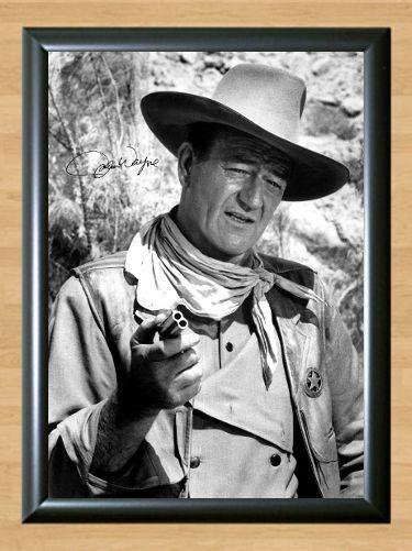 John Wayne Marion Mitchell Morrison Signed Autographed Photo Poster Print Memorabilia A3