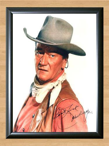 John Wayne Signed Autographed Photo Poster Print Memorabilia A3