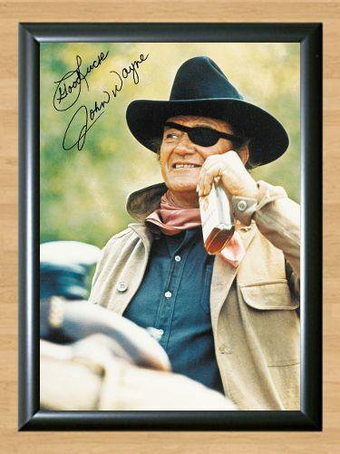 John Wayne True Grit Marshall Western Signed Autographed Photo Poster Print Memorabilia A3