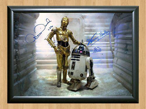 Kenny Baker Anthony Daniels R2D2 C3PO Star Wars Signed Autographed Photo Poster Print Memorabilia A3