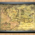 Lord of the Rings Middle Earth Map Hobbit Decor Art Print Photo Poster A3