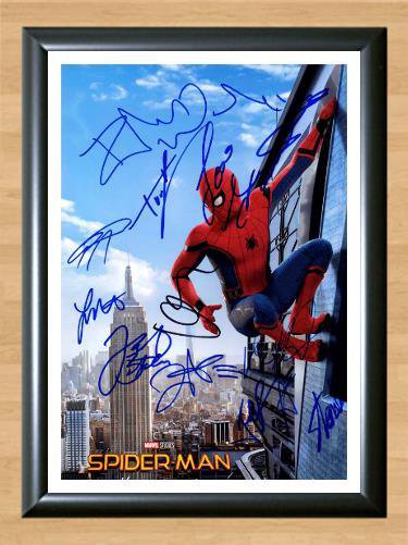 Spiderman Homecoming Stan Lee Cast Signed Autographed Photo Poster Print Memorabilia A3