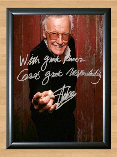 Stan Lee Spider Man Marvel Comics Signed Autographed Photo Poster Print Memorabilia A3