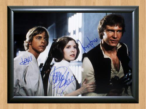 Star Wars IV A New Hope Cast Signed Autographed Photo Poster Print Memorabilia A3