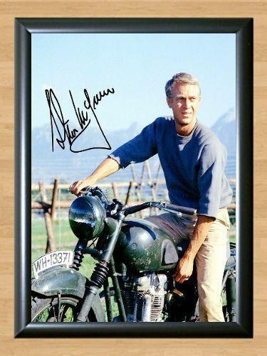 Steve McQueen The Great Escape Signed Autographed Photo Poster Print Memorabilia A3