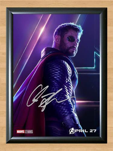 Thor Chris Hemsworth Avengers Infinity Signed Autographed Photo Poster Print Memorabilia A3