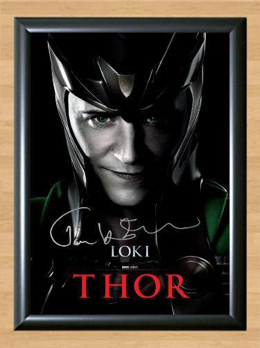 Thor Loki Tom Hiddleston Signed Autographed Photo Poster Print Memorabilia A3
