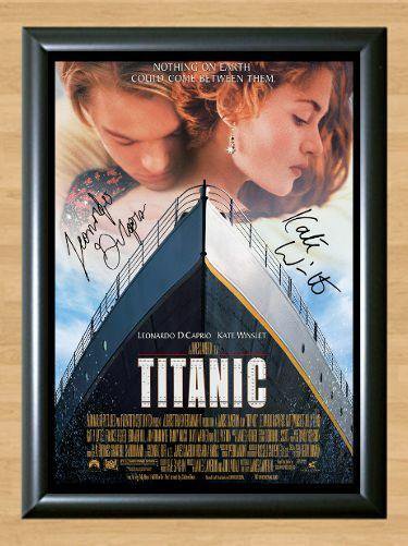 Titanic  Leonardo Di Caprio Kate Winslet Signed Autographed Photo Poster Print Memorabilia A3