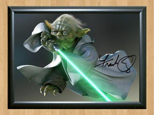 Yoda Star Wars Frank OZ Lightsaber Signed Autographed Photo Poster Print Memorabilia A3