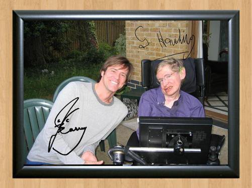 Stephen Hawking Jim Carrey  Signed Autographed Photo Poster Print Memorabilia A4