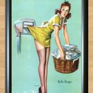 Belle Wringer 1941 Retro Pinup Girl Gil Elvgren Laundry Fail  Print Poster A4