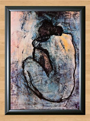 Blue Nude c.1902 Pablo Picasso Wall Home Classic Art Deco  Print Photo Poster A4