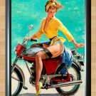Gil Elvgren Motorcycle Girl Retro Pin Up Fail Home Deco  Print Poster Photo A4