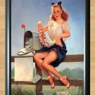 Gil Elvgren Post Woman Girl Retro Pin Up Fail  Print Photo Poster Sexy Pub Bar A4