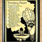 Smudging Prayer  Poster Wicca Pagan Witch Witchcraft Goth Book of Shadows Wall A4