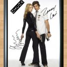 Chuck Yvonne Strahovski Zachary Levi Signed Autographed Photo Poster Print Memorabilia A4