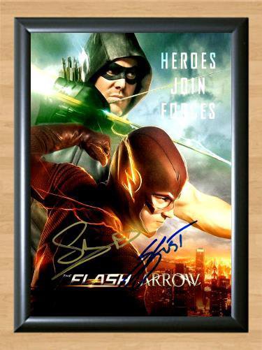 Flash Arrow Grant Gustin Stephen Amell Signed Autographed Photo Poster Print Memorabilia A4