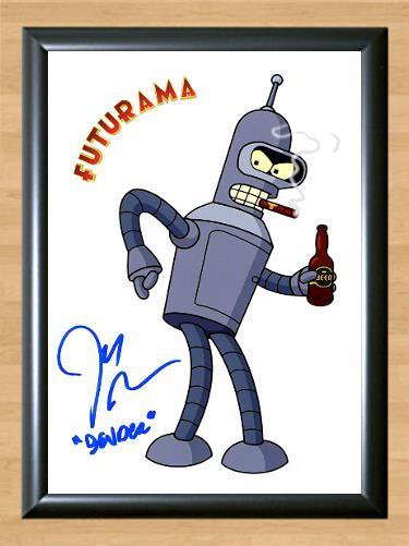 Futurama Bender John DiMaggio Signed Autographed Photo Poster Print Memorabilia A4