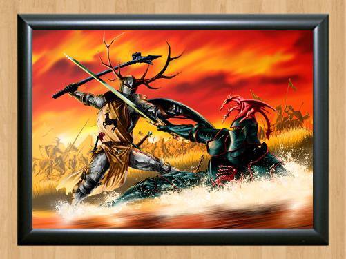 Game of Thrones Drawing Battle Deco Photo Print Poster A4