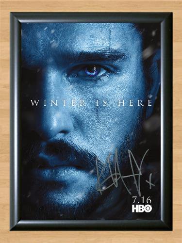 Game of Thrones Kit Harington Jon Signed Autographed Photo Poster Print Memorabilia A4