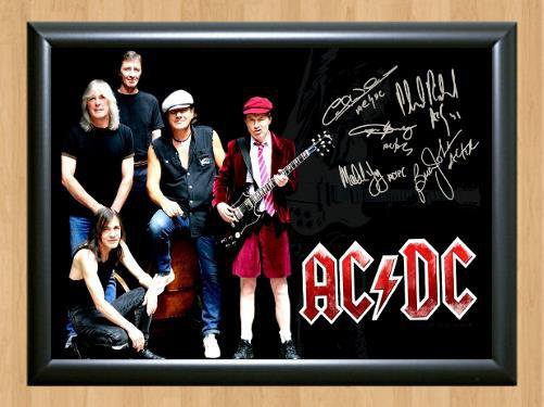 AC Angus Brian Young Signed Autographed Photo Poster Print Memorabilia A4