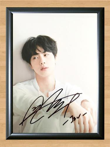 Bangtan Boys BTS Jin Signed Autographed Photo Poster Print Memorabilia A4