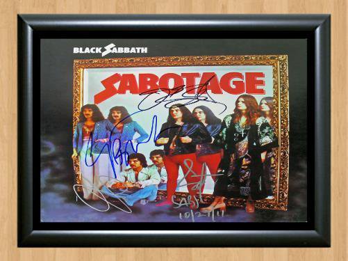 Black Sabbath Sabotage Signed Autographed Photo Poster Print Memorabilia A4