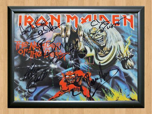 Iron Maiden band Signed Autographed Photo Poster Print Memorabilia A4