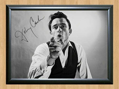 Johnny Cash At Folsom Prison Signed Autographed Photo Poster Print Memorabilia A4